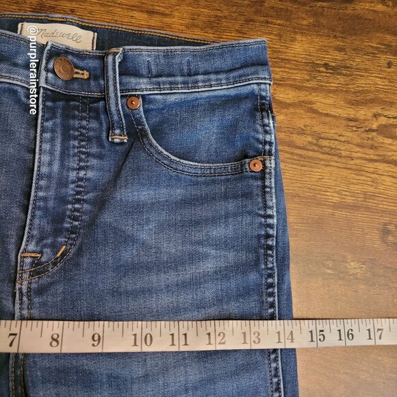 Madewell Jeans 26 Skinny 10" High Rise Danny Wash Tummy Control Stretch Denim - Picture 8 of 11